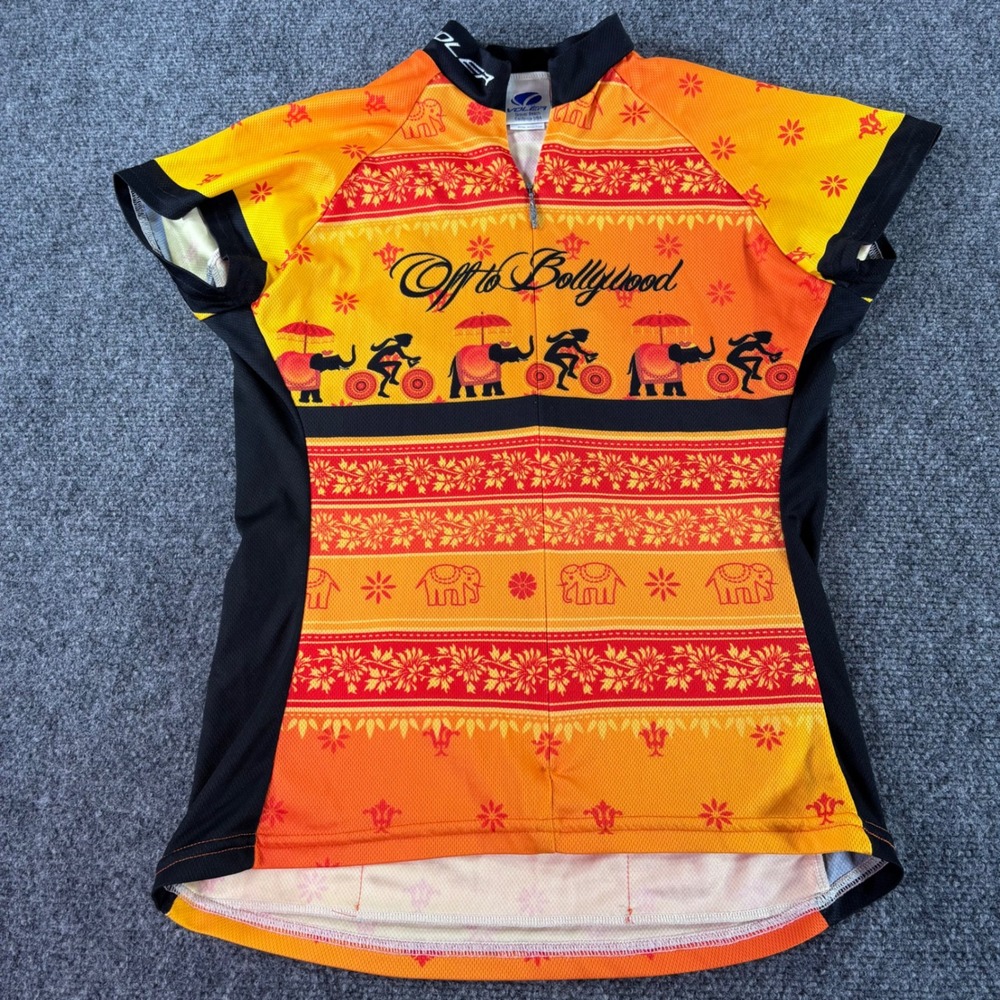Voler Cycling Jersey Womens Medium Orange Off To Bollywood Little Red‎ 2013 USA